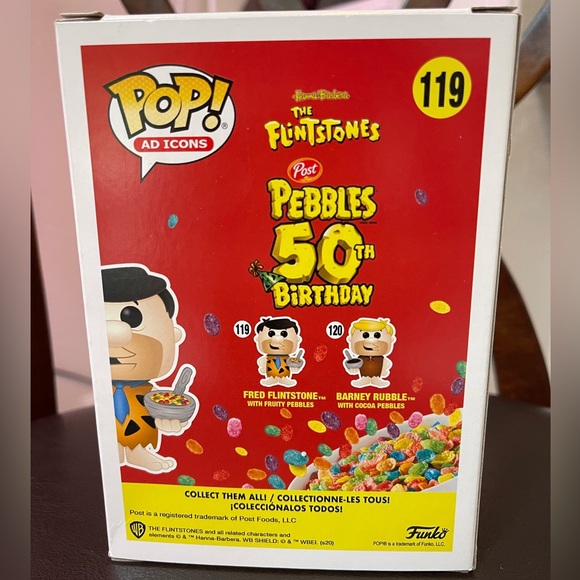 Fred Flintstone with fruity pebbles funko pop - Picture 3 of 5